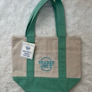 Trader Joe’s Green Mini Canvas Tote Bag